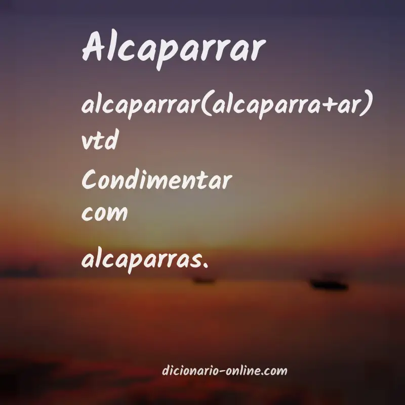 Significado de alcaparrar