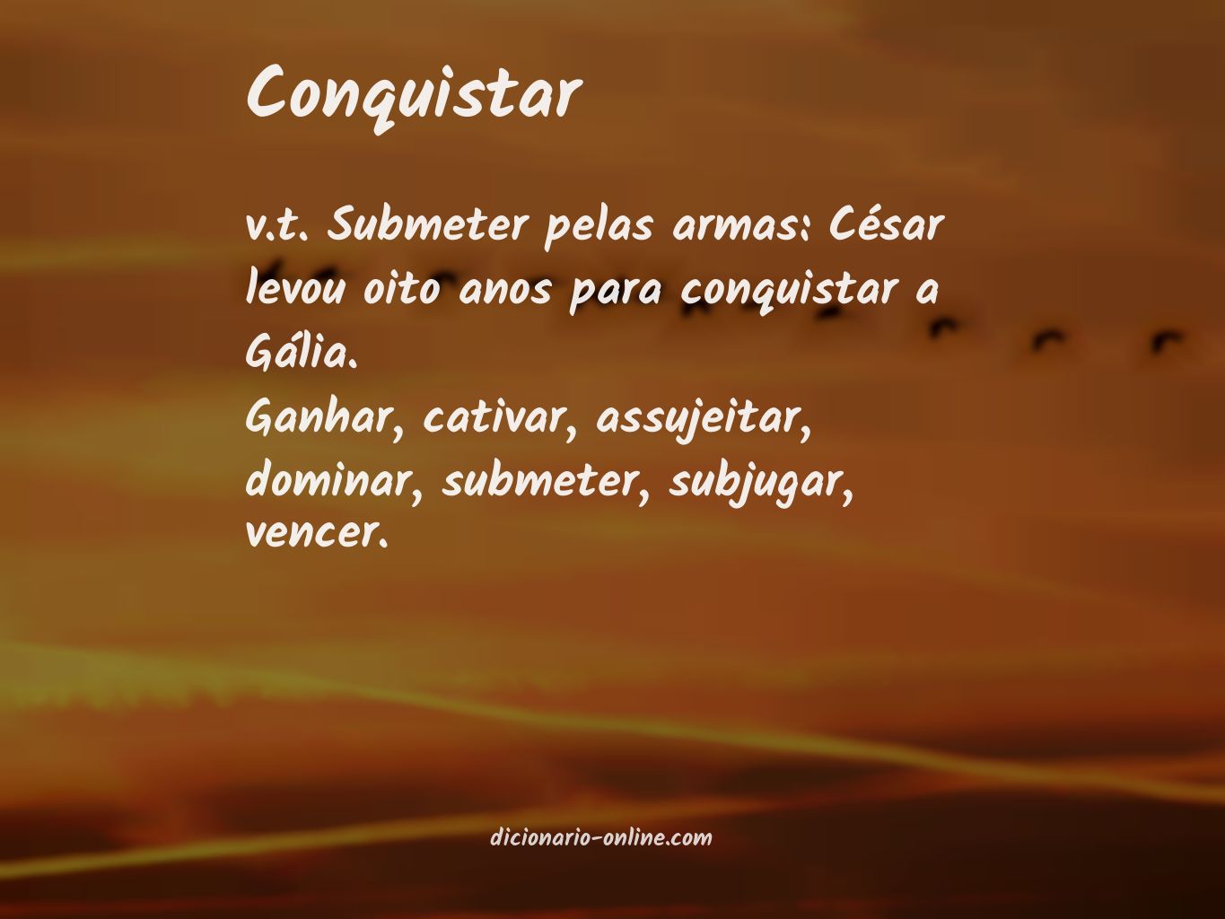 Significado de conquistar