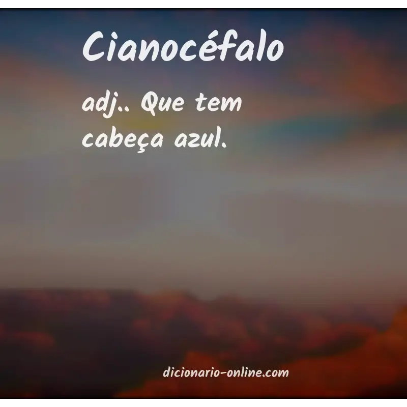Significado de cianocéfalo