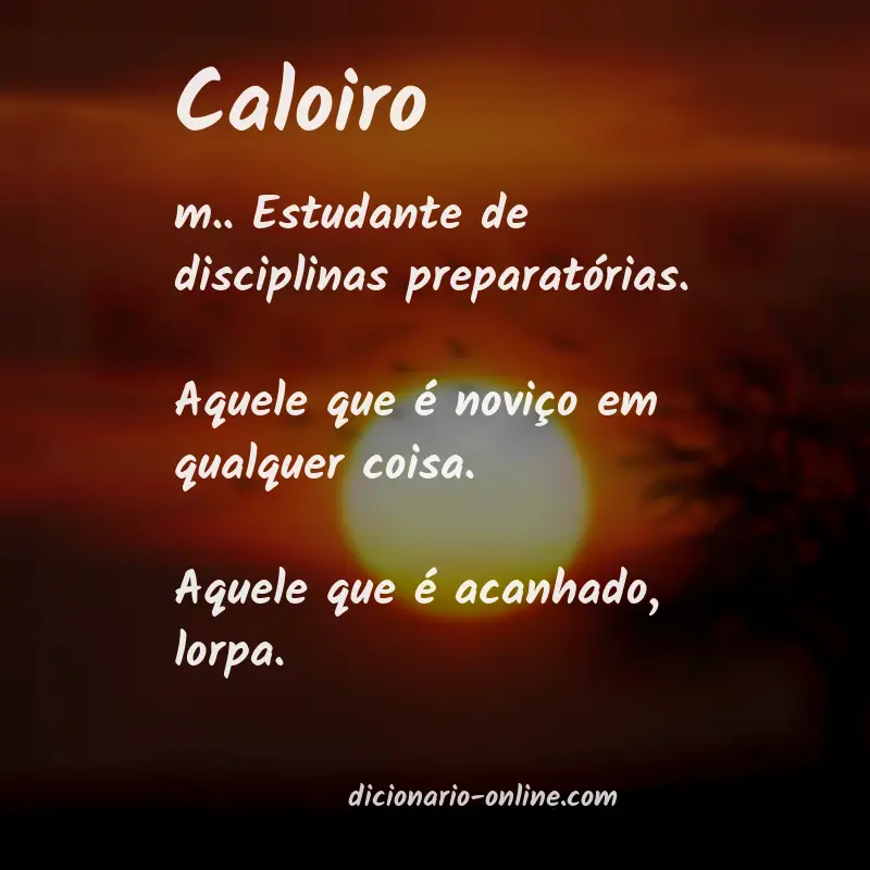 Significado de caloiro