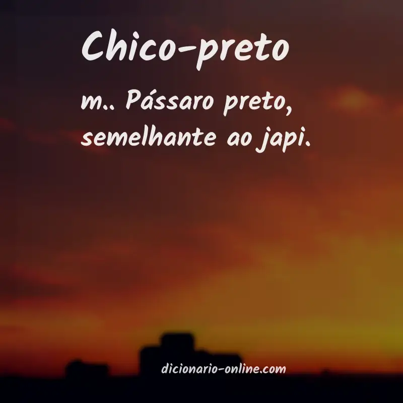 Significado de chico-preto