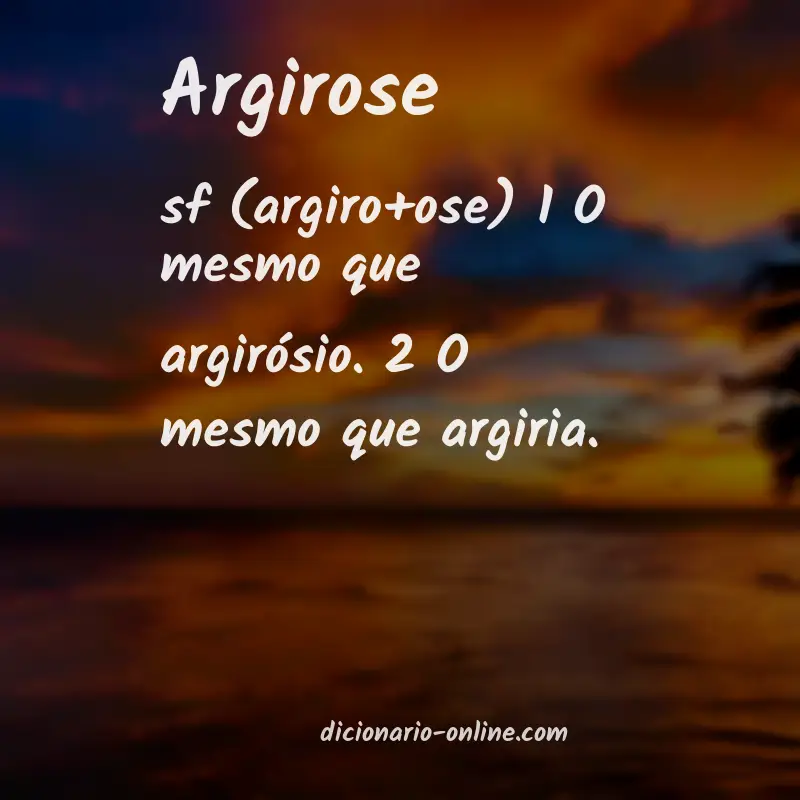 Significado de argirose