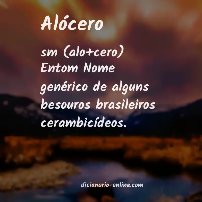 Significado de alócero