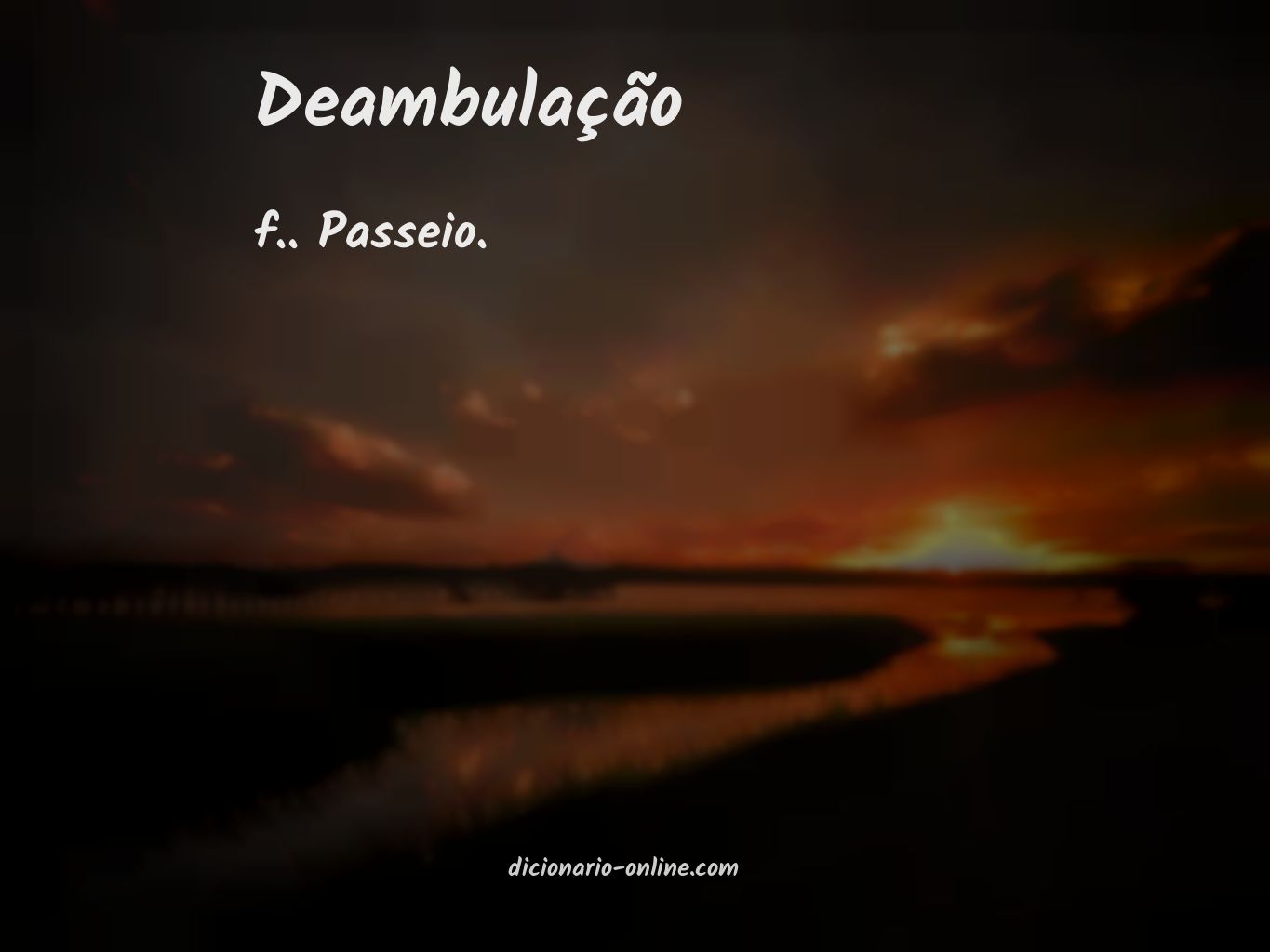 Significado de deambulação