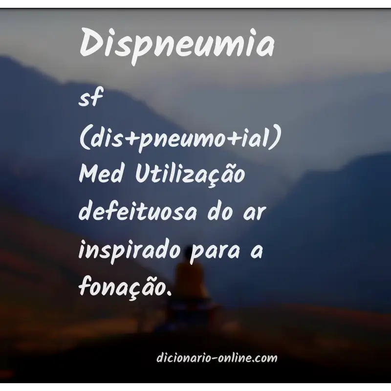 Significado de dispneumia
