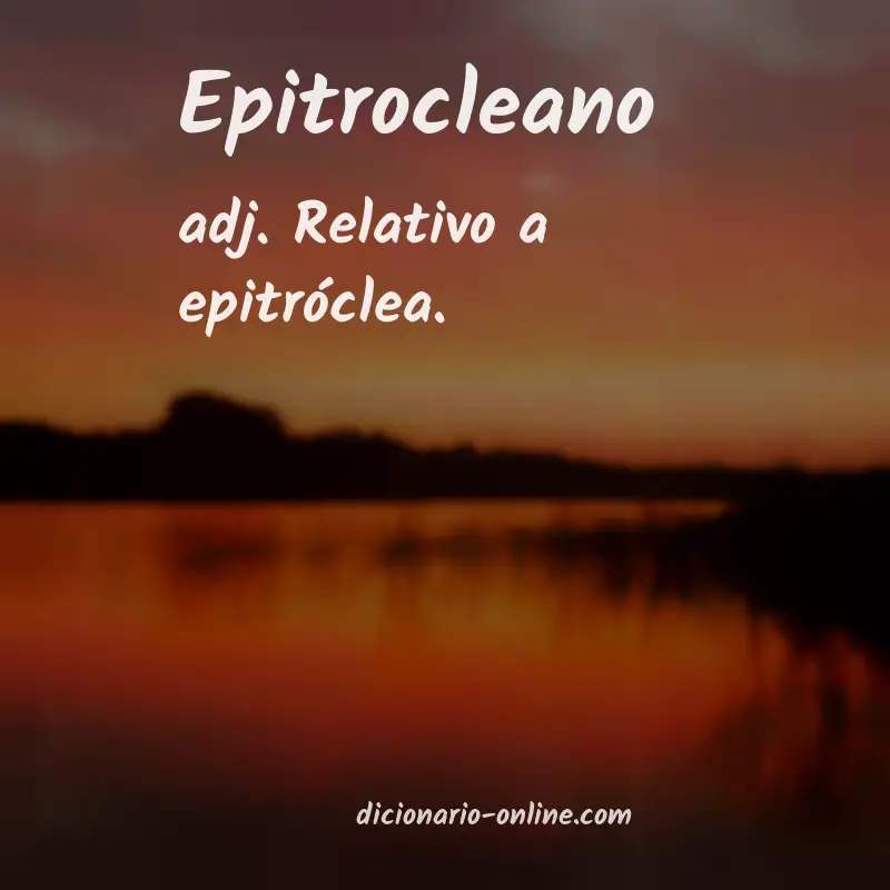 Significado de epitrocleano