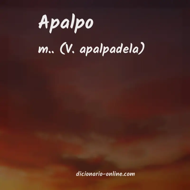 Significado de apalpo