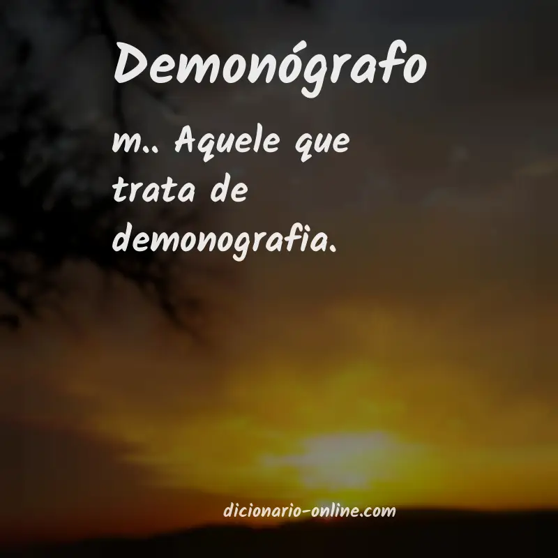 Significado de demonógrafo