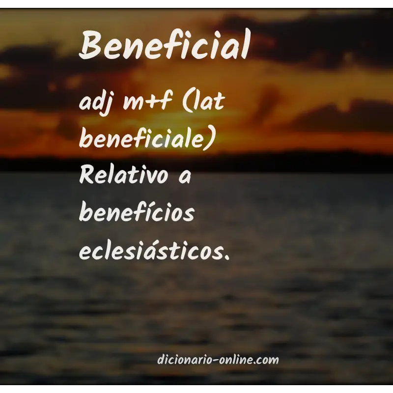 Significado de beneficial