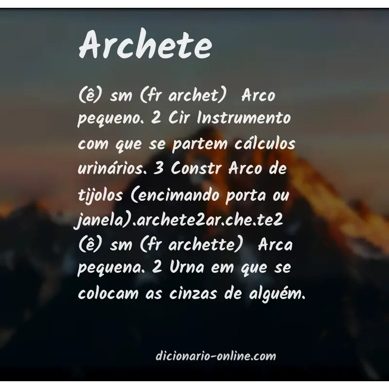 Significado de archete