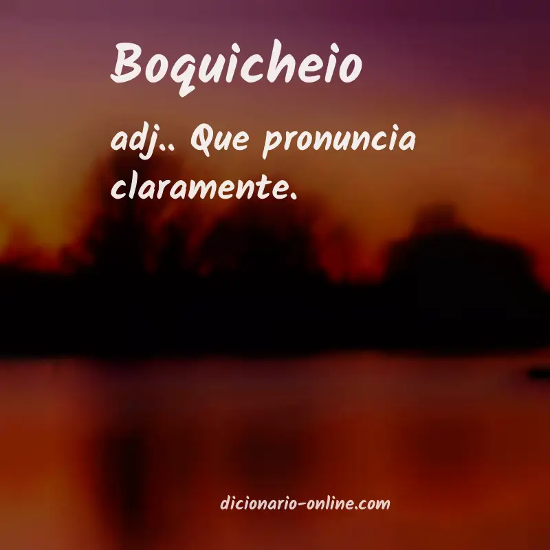 Significado de boquicheio
