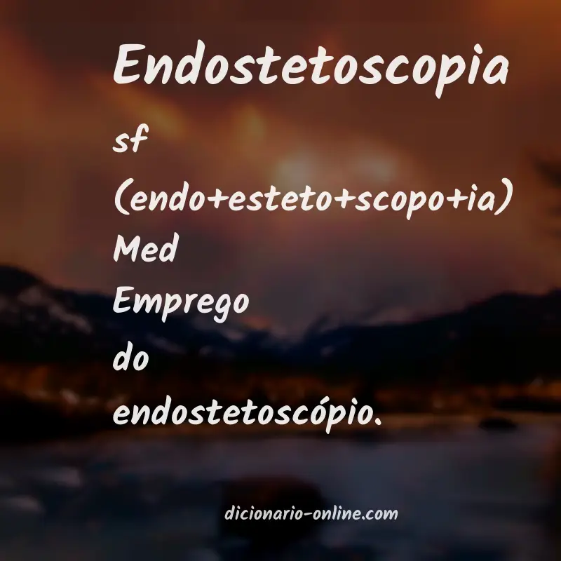 Significado de endostetoscopia