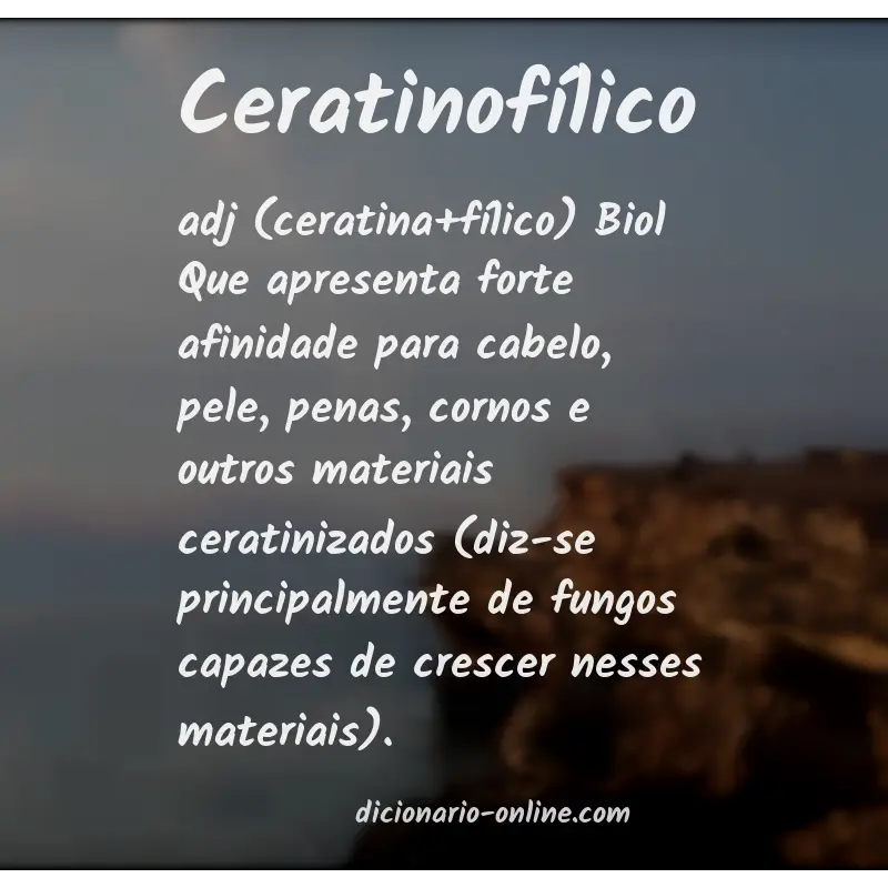 Significado de ceratinofílico
