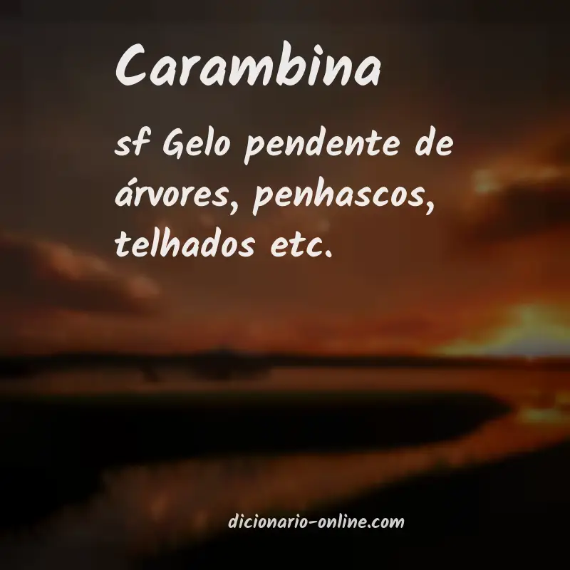 Significado de carambina
