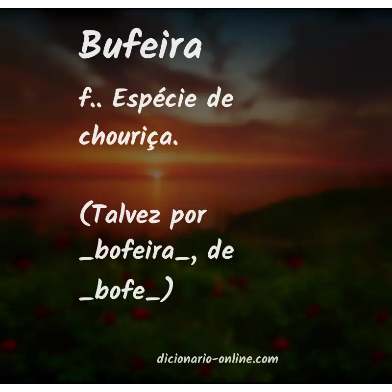 Significado de bufeira