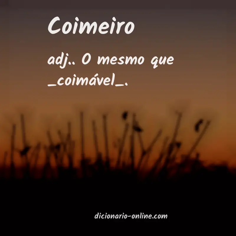 Significado de coimeiro