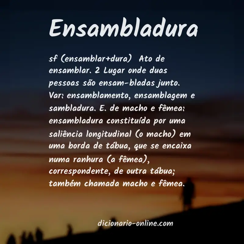 Significado de ensambladura