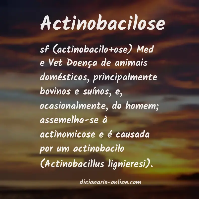 Significado de actinobacilose