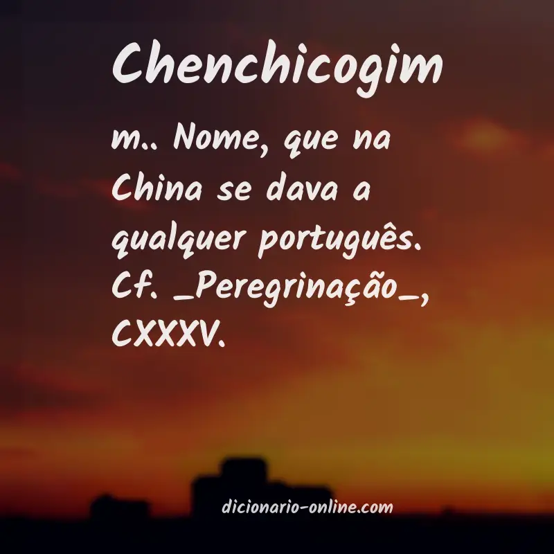 Significado de chenchicogim