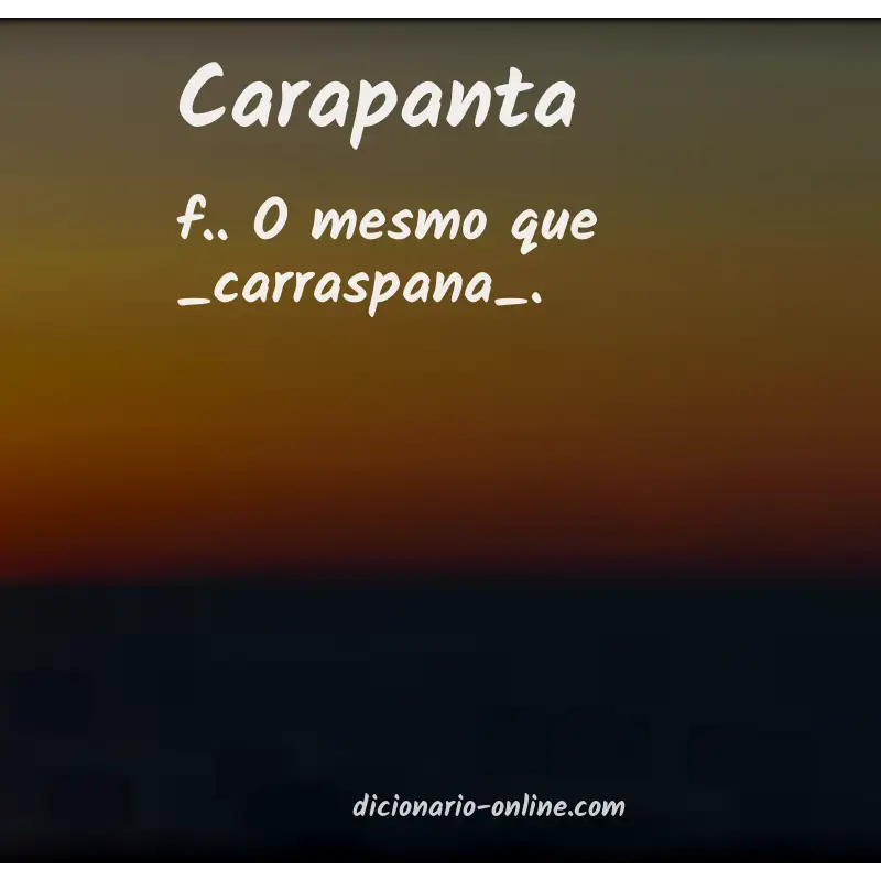 Significado de carapanta