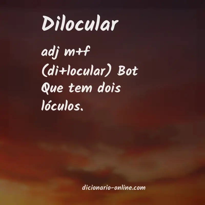 Significado de dilocular