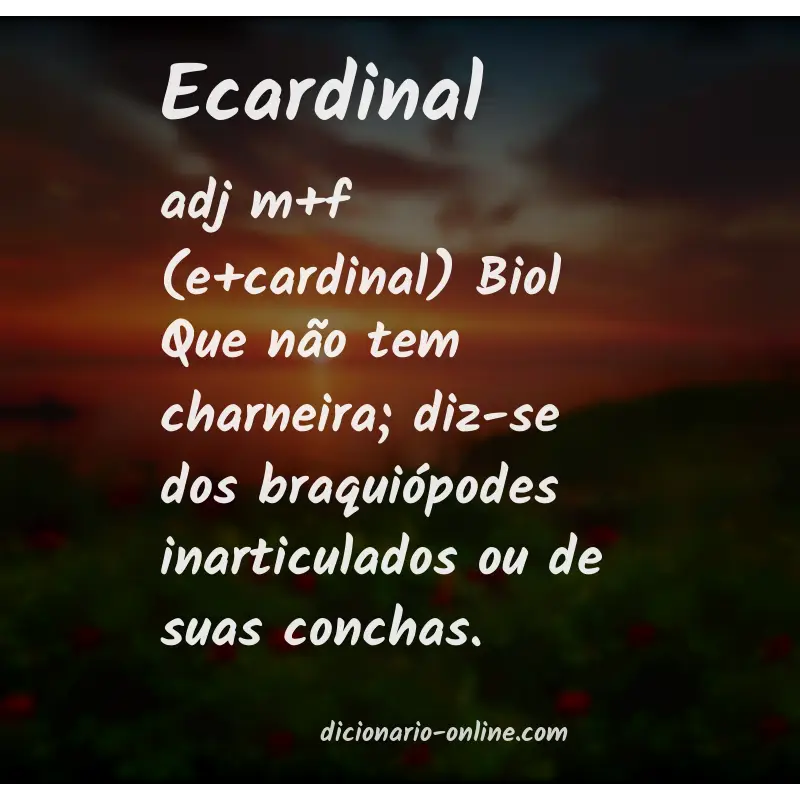 Significado de ecardinal