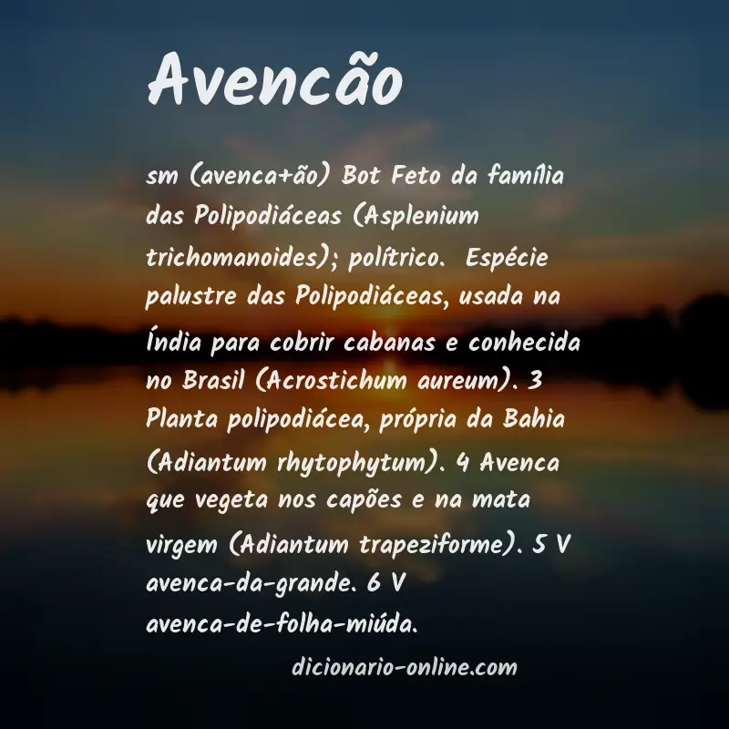 Significado de avencão