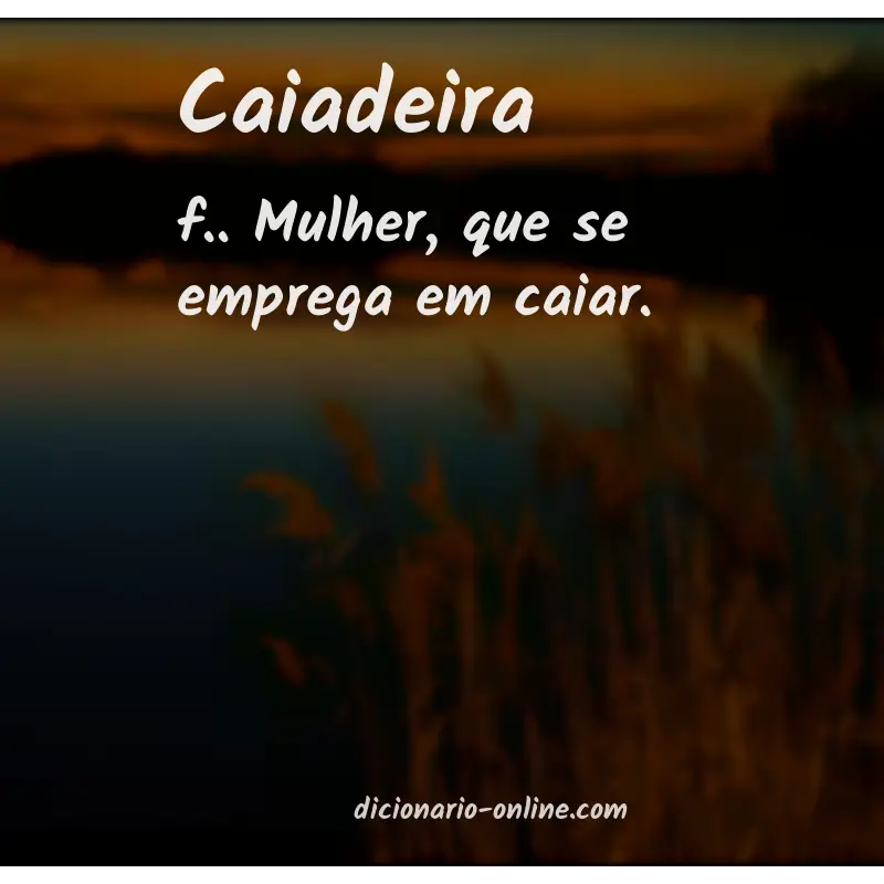 Significado de caiadeira