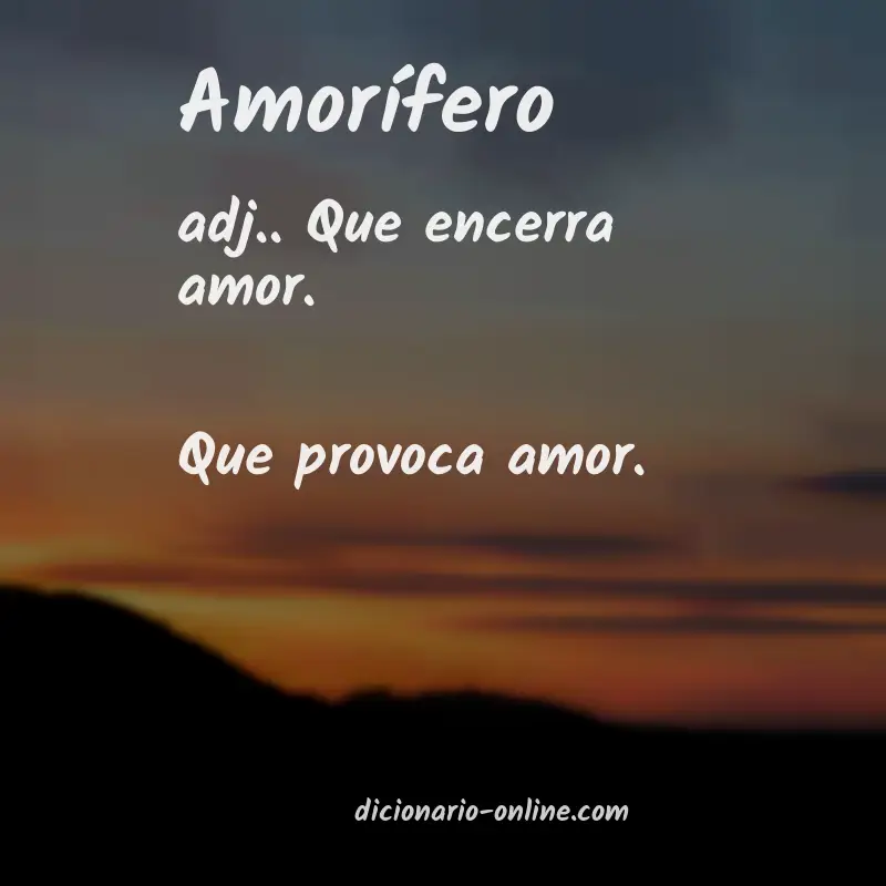 Significado de amorífero
