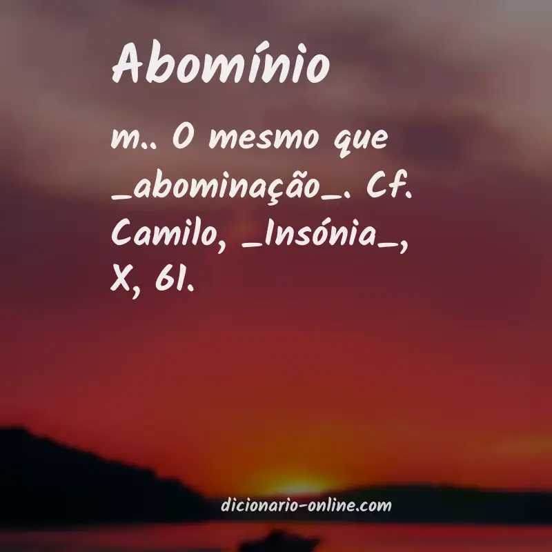 Significado de abomínio