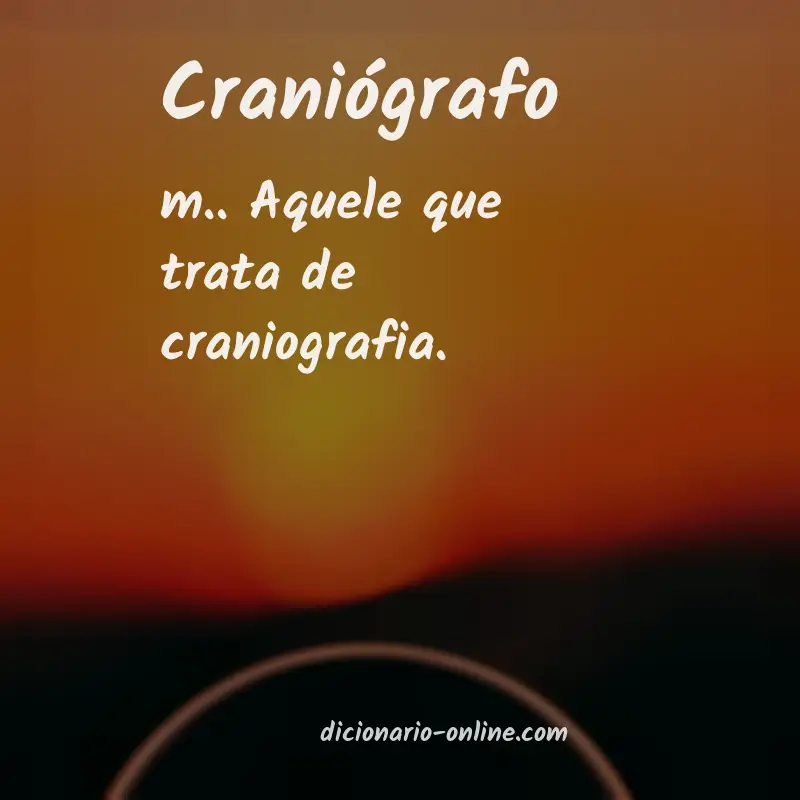 Significado de craniógrafo