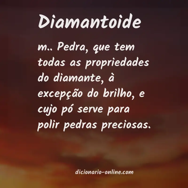 Significado de diamantoide