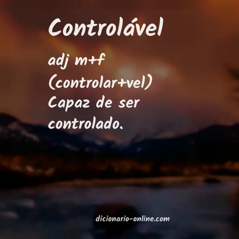 Significado de controlável