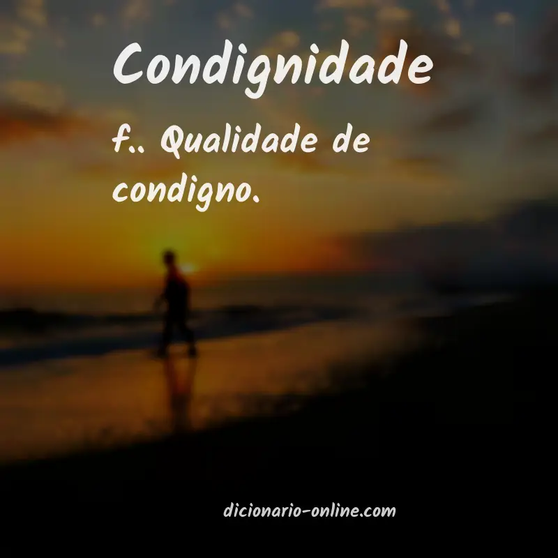 Significado de condignidade
