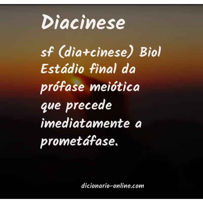Significado de diacinese