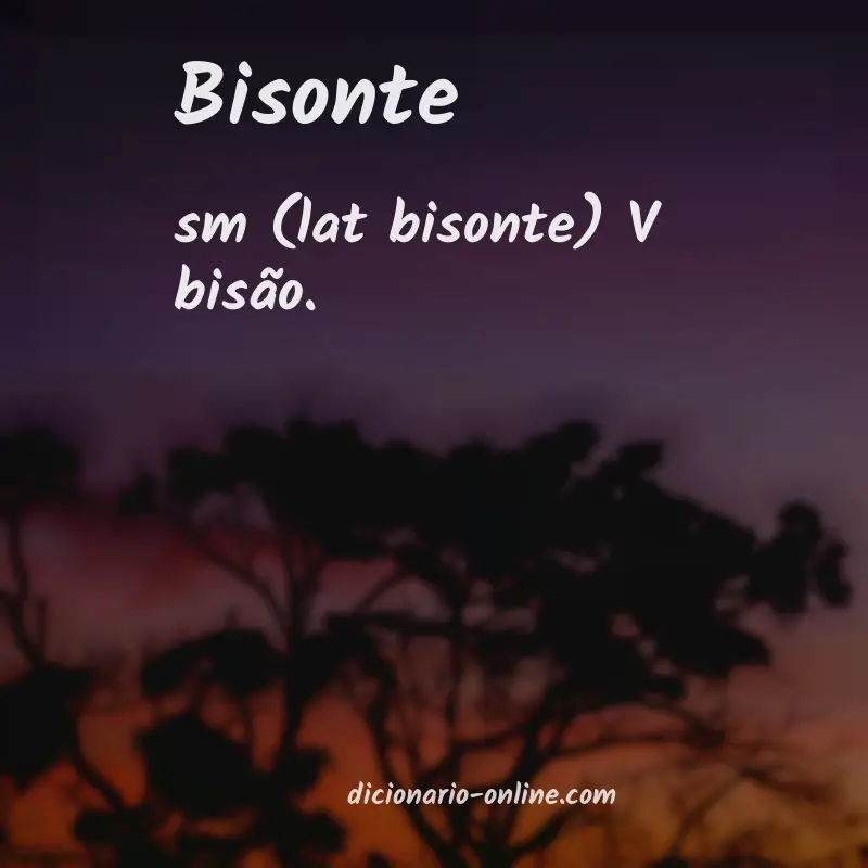 Significado de bisonte