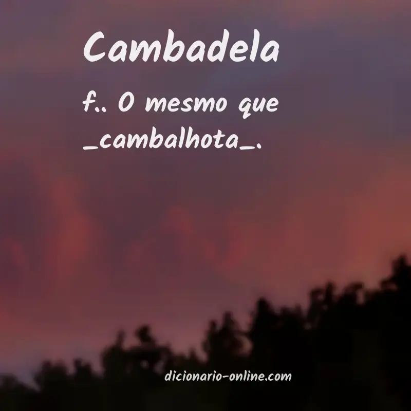 Significado de cambadela