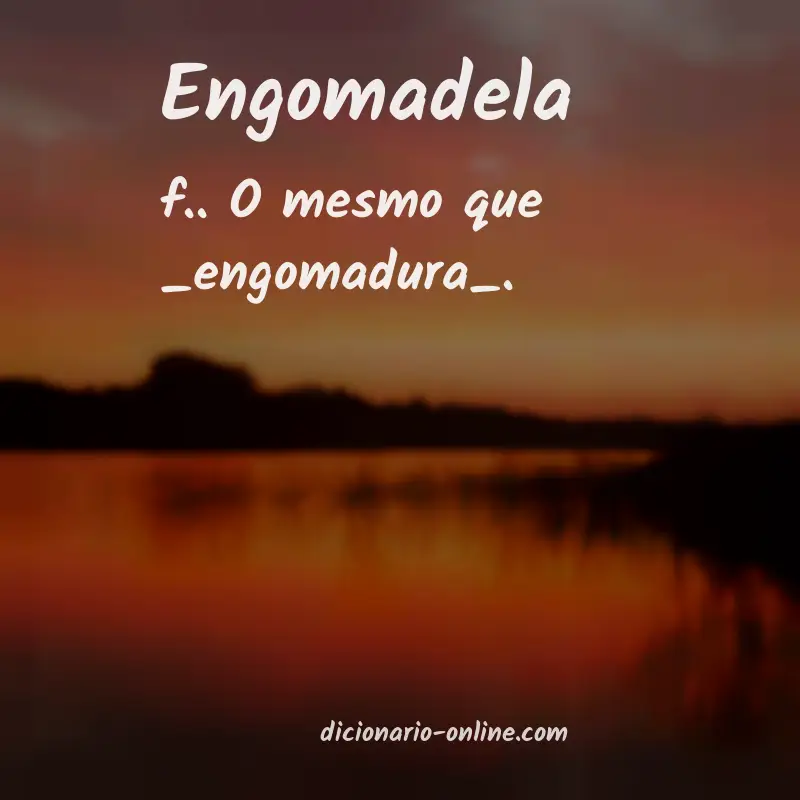 Significado de engomadela
