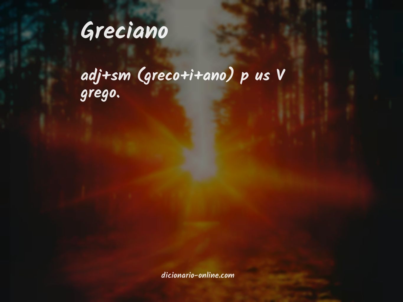 Significado de greciano