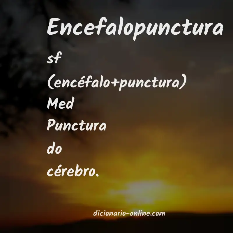 Significado de encefalopunctura