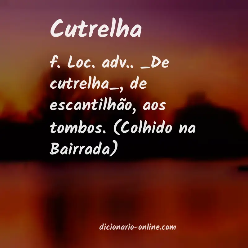 Significado de cutrelha