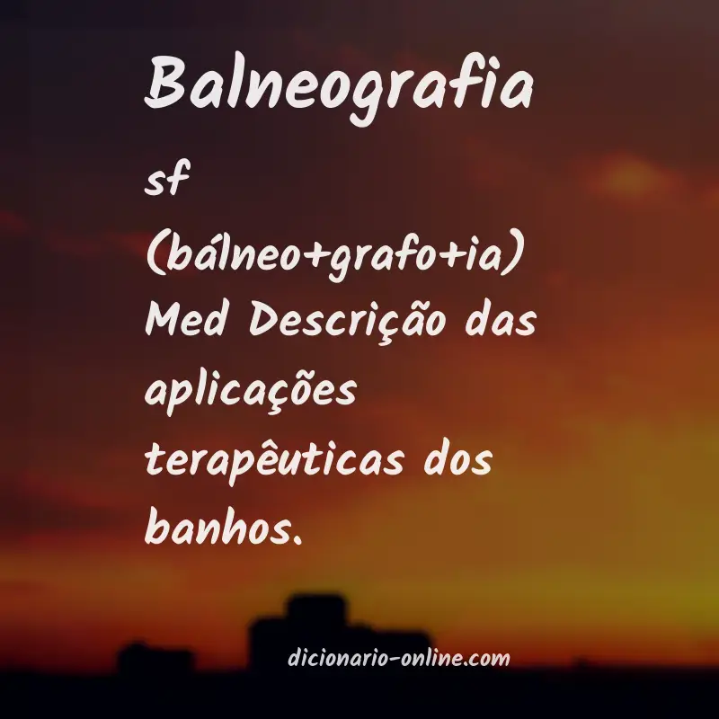 Significado de balneografia