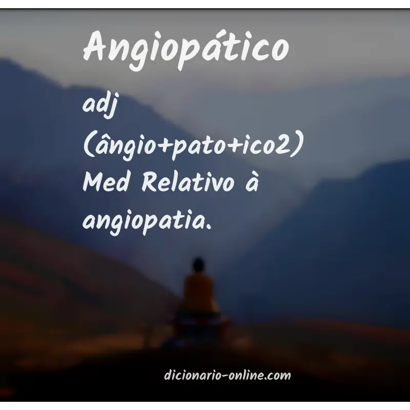 Significado de angiopático