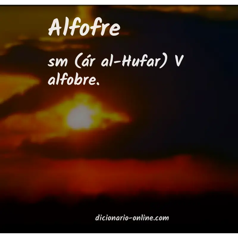 Significado de alfofre