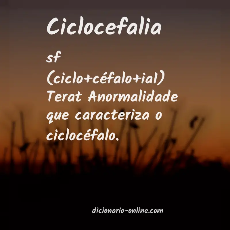 Significado de ciclocefalia