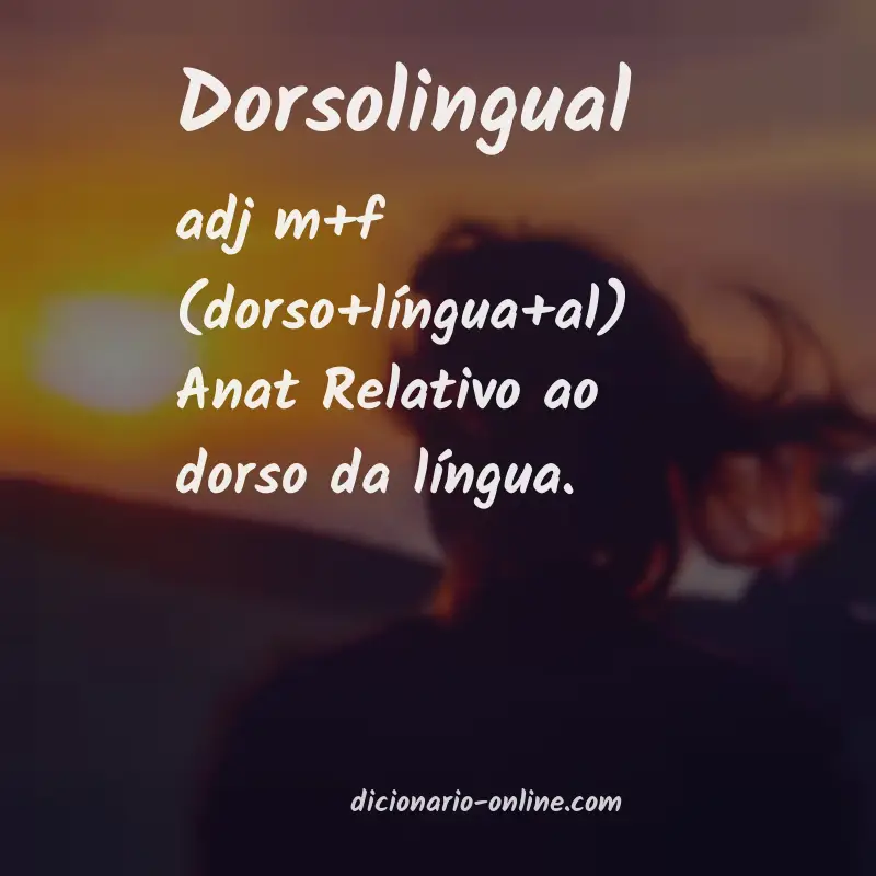 Significado de dorsolingual