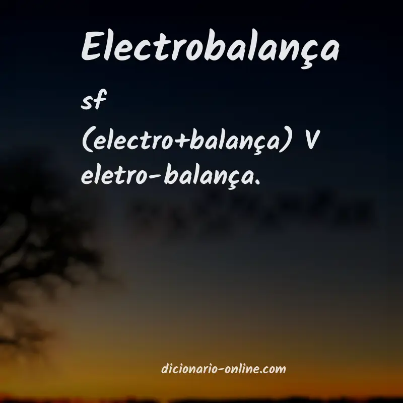 Significado de electrobalança