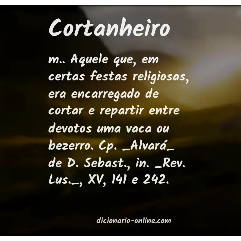 Significado de cortanheiro