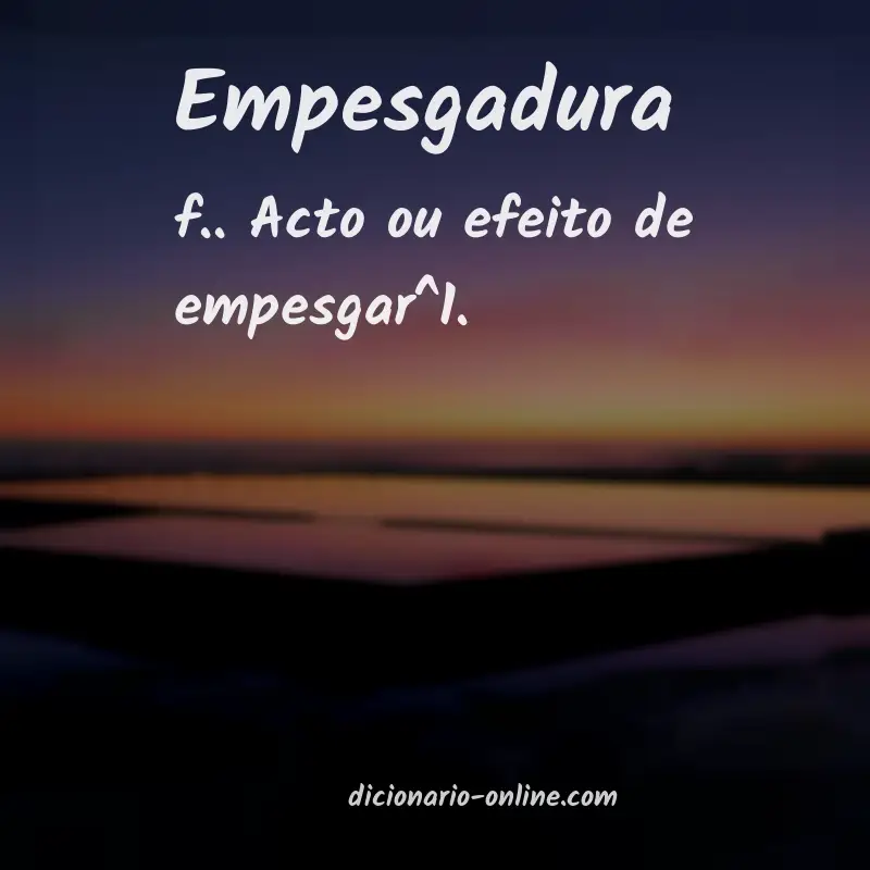 Significado de empesgadura