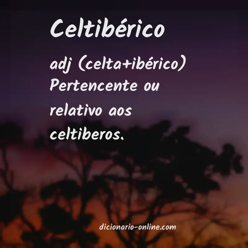 Significado de celtibérico